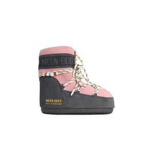 Moonboot 'Icon Low' Pink Suede Boots Women